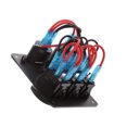 thumbnail image 4 of Ximing 3 Gang Rocker Switch Panel Breaker Blue LED Car Marine Boat Circuit Waterproof 4 USB Charger Port, 4 of 7