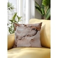 thumbnail image 2 of Outdoor Pillows Waterproof, Marble Brown Bedding Throw Pillows with Insert for Couch Sofa Bed, Modern Abstract Ink Painting Luxury 16x16 Inch Pillowcases Decorative Camping Patio Pillow Set of 1, 2 of 8