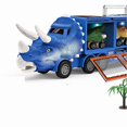 thumbnail image 4 of Dinosaur Truck Model Toy Dinosaur Transport Car Toy with Flashing Lights for Children Boy Dark Blue, 4 of 4