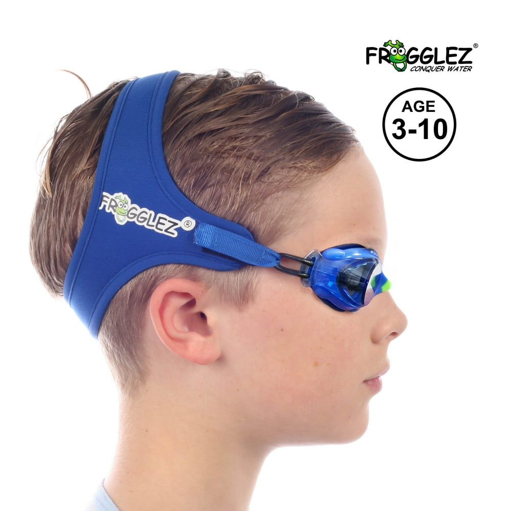 Frogglez Kids Swim Goggles with Patented Painless Strap Technology