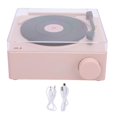 thumbnail image 1 of Haut-parleur Bluetooth Lecteur de Disques ABS Mignon Portable Tourne-Disque Sans Fil Réveil pour Décoration de Table de Chambre à Coucher Rose_Perfect Gift, 1 of 5