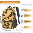 thumbnail image 3 of Dachshund Dog Paw Print Yellow Pattern 17" School Backpacks for Teens,Waterproof Oxford Fabric,S-Shape Padded Straps for School,Travel,Hiking,Camping, 3 of 6