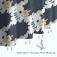 thumbnail image 6 of Black Cute Hedgehog Pattern Shower Curtain 84"x72" ,Bathroom Decorative Shower Curtains Set with 12 Hooks,Modern Waterproof Washable Shower Curtain, 6 of 6