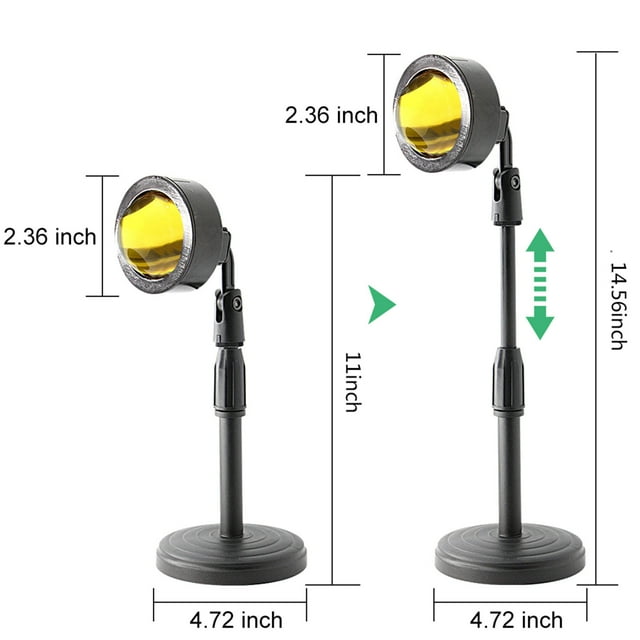 Faithtur Sunset Projection Lamp, Two-way Adjustment, USB Charge Light