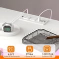 thumbnail image 4 of Buros para Recámara, Mesita de Noche con Luces Led y Estación de Carga, Muebles para Recámara con 2 Cajones para Dormitorio y Sala de Estar, 4 of 8