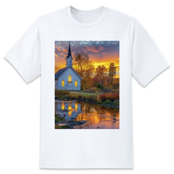 Basic Oversize Tees For WomenScenery Loose Boyfriend Shirts Casual Blouse round neck