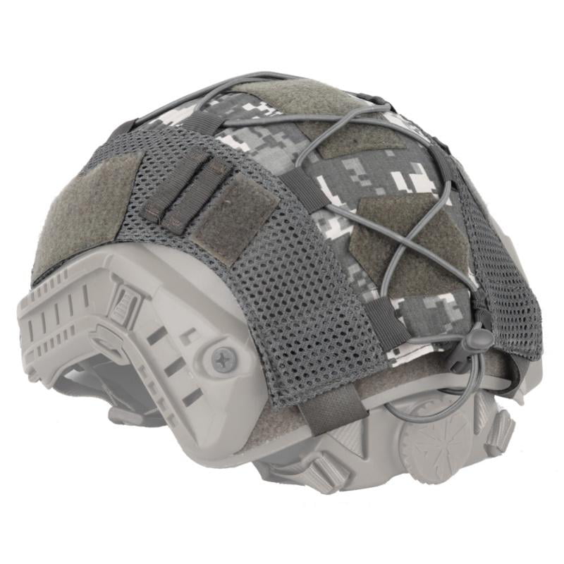 Tactical Nylon Net Cloth Cover Skin w/Elastic Cord Sticker for Fast Helmet 