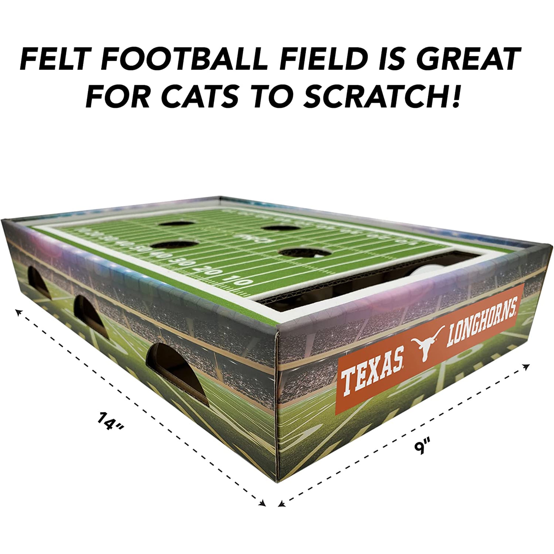 Pets First NCAA Cat Scratcher Box Football Field Designed Cat Scratcher & Lounge
