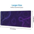 thumbnail image 3 of Purple Topographic Mouse Pad Large Gaming XL Map Lines Contour Desk Pad Long Extra Cool Non Slip Keyboard Computer Laptop Mouse Mat 31.5 x 11.8 in, 3 of 6