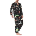 thumbnail image 2 of Balery Vegetable Quiche Pijama para Hombre de Dos Piezas con Manga Larga, Conjunto de Dormir y Descanso Suave con Bolsillos-Large, 2 of 7