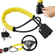Steering Wheel Lock Anti-Theft Device Seat Belt Security Cable for SUV Truck Flexible Security Cable with 2 Keys