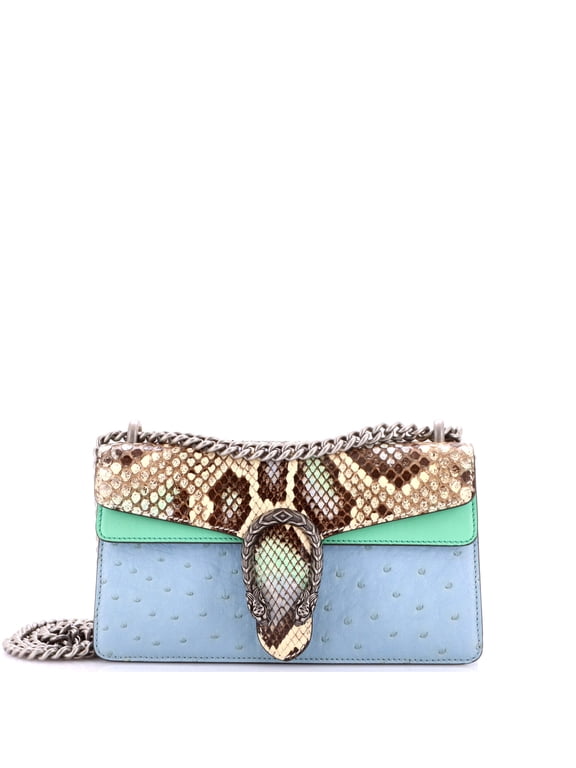 Pre-Owned Dionysus Bag Python with Ostrich and Leather Small By Rebag