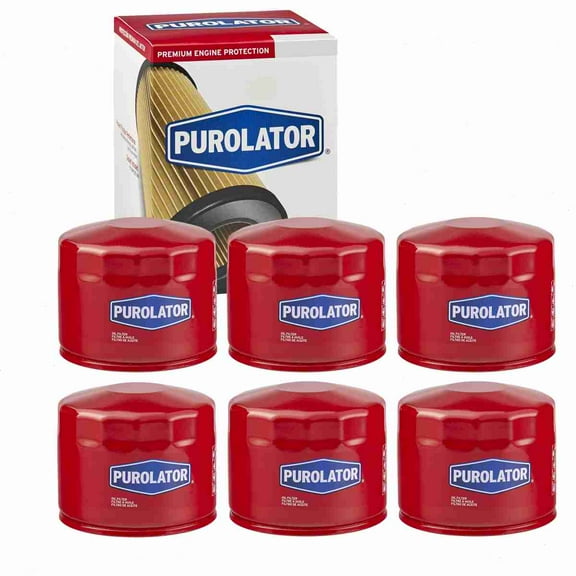6 pc Purolator L10193 Engine Oil Filters for 140 146 61381 Oil Change Lubricant Filters Fits select: 2007-2008 HYUNDAI SANTA FE, 1976-1981 CHEVROLET LUV