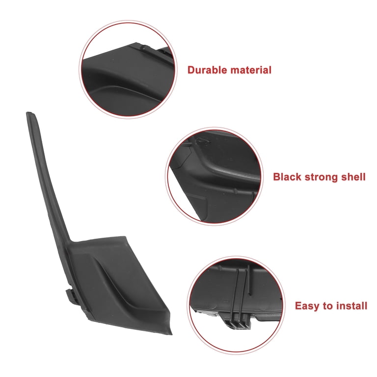 Front Windshield Wiper Side Cowl Extension Cover Trim – Fits Toyota Sienna 2011-2020 – KUAFU Black