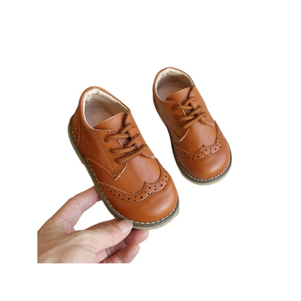 Woobling Boys Girls Dress Shoes Soft Sole Casual Walking Shoe