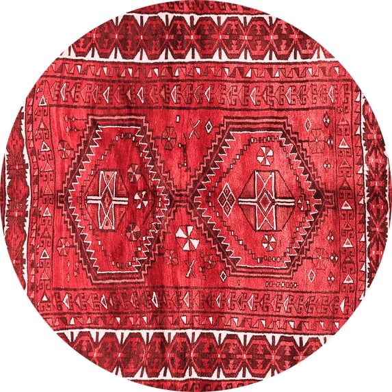 Ahgly Company Indoor Round Persian Red Traditional Area Rugs, 4' Round