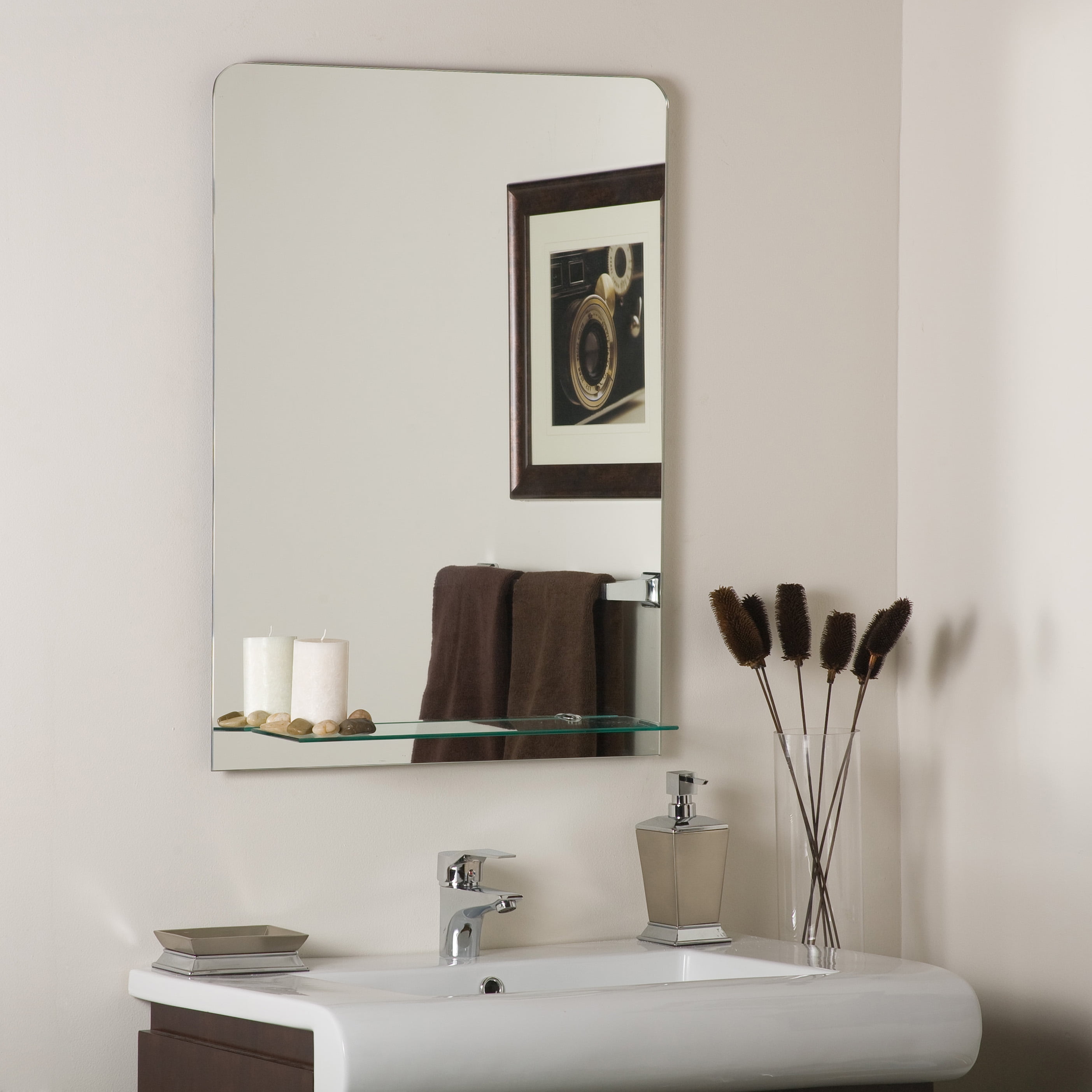 Columbus Frameless Wall Mirror - Walmart.com - Walmart.com