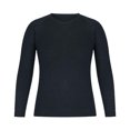 thumbnail image 4 of Fall Shirts for Men Casual Solid Round Neck Pullover Long Sleeve Sweater Slim Fit Bottoming Knit Top, 4 of 6