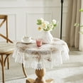 thumbnail image 4 of Warm Home Designs 36 Inch Round Embroidered White Tablecloth for Vintage Kitchen. VTC White 36 Round, 4 of 4