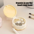thumbnail image 4 of Hioecau Round Powder Puff Box Double-Tier Wet And Dry Separation Makeup Puff Case Makeup Sponge Organizer with Lanyard for Women Storage, 4 of 8