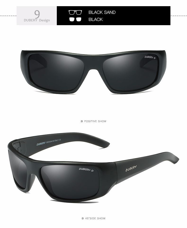 DUBERY Polarized Sunglasses Women/Men Square Cycling Sport Driving Outdoor UV400 
