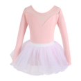 thumbnail image 5 of Gelikeya Gymnastics Leotards for Girls 2 Piece Set Long Sleeve Ballerina Outfit Dance Tutu Dress (A01 Light Pink, 9-10 Years), 5 of 6