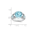 thumbnail image 3 of Large 7.40 Carat (Ctw) Swiss Blue Topaz Ring in Sterling Silver, 3 of 5