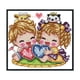 thumbnail image 1 of Cuadros Decorativos Niño niña 14CT estampado punto de cruz bordado sobre lienzo artesanía (C491) Ehuebsd embutido en tela, 1 of 1