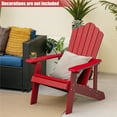 thumbnail image 4 of Gymax Lot de 2 Chaises Adirondack de Patio en HIPS avec Porte-Gobelet, Résistantes aux Intempéries, 380 Lb, Rouge et Bleu Marine, 4 of 10