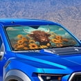 thumbnail image 2 of KUIFORTI Windshield Sun Shade Cute Highland Cow Car Sun Visor Sun Shade for Car Windshield - 66.53" x 34.44" Large Car Window Shades for SUV & Truck - Foldable Sun Protection Window Shade Accessories, 2 of 5