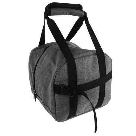 Hemobllo Stylish Grey Polyester Bowling Bag with Multiple Pockets