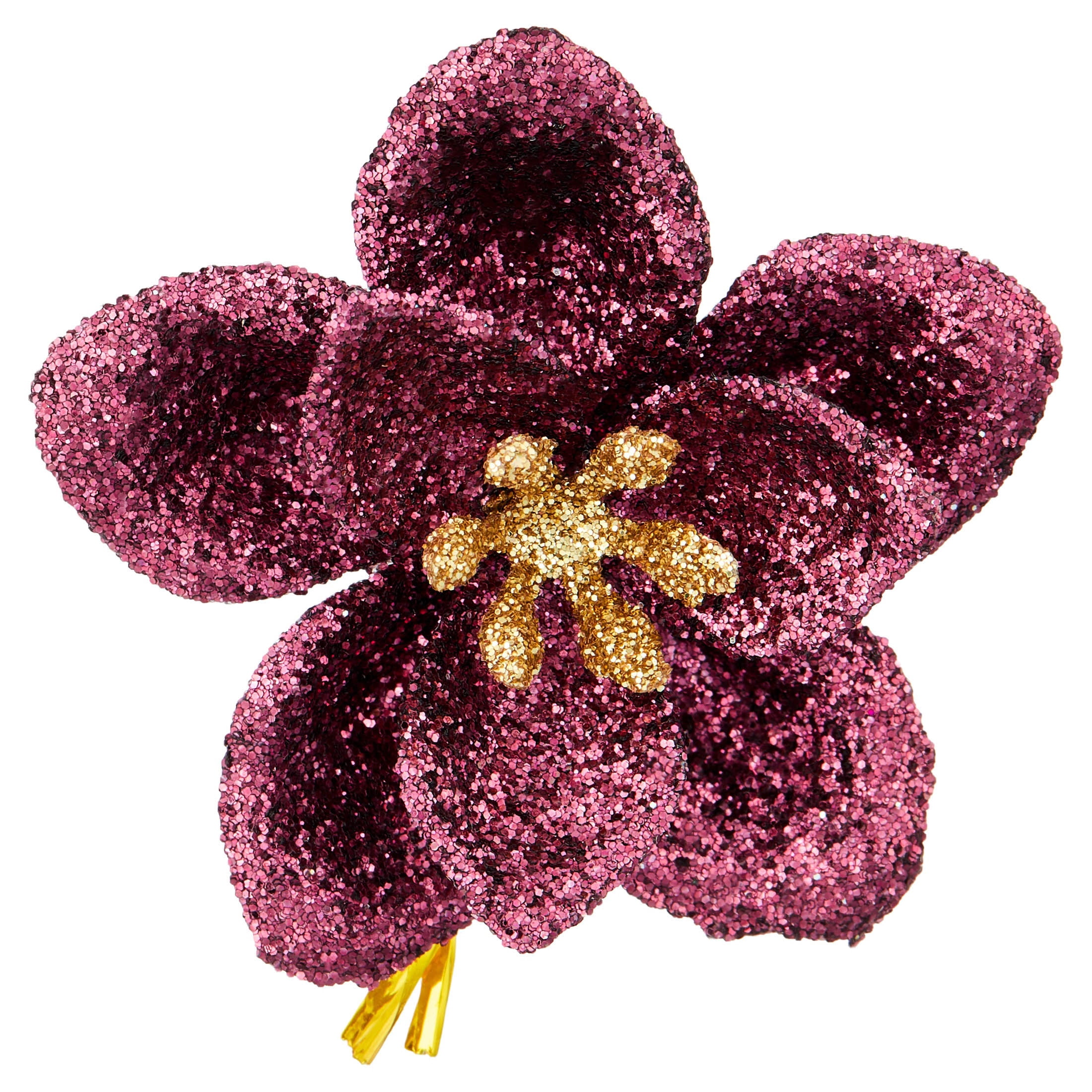 9-Count Red and Gold Glitter Flower Mini Christmas Ornaments, 1.8", by Holiday Time