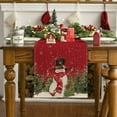 thumbnail image 2 of Muñeco de nieve Navidad pájaros árboles camino de mesa, 13 x 72 pulgadas temporada invierno Navidad vacaciones cocina mesa de comedor decoración para interior al aire libre hogar fiesta decoración, 2 of 5