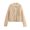 Khaki, variant on Women's Solid Color Coarse Needle Pocket Button Knit Cardigan Long Sleeved Sweater Jacket for Fall and Winter, Casual Wear, Winter Clothes for Women,Green,One Size