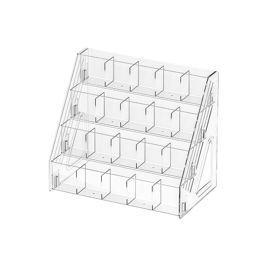Large Capacity Marker Organiser Clear Acrylic Marker Pen Storage Rack for Desk