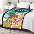 thumbnail image 4 of Game Blanket for Boys Child,Just a Boy Who Loves Anime,Ramen and Gaming Blankets,Soft Flannel Throws Lightweight Decorative Quilt for Bed Sofa Room,50 in x 40 in Small for Kids, 4 of 8