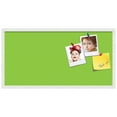 thumbnail image 2 of PinPix ArtToFrames 34x16 Custom Cork Bulletin Board Green Chevron   Poster Board Has a Fabric Style Canvas Finish, Framed in Satin White Frame (PinPix-518), 2 of 5