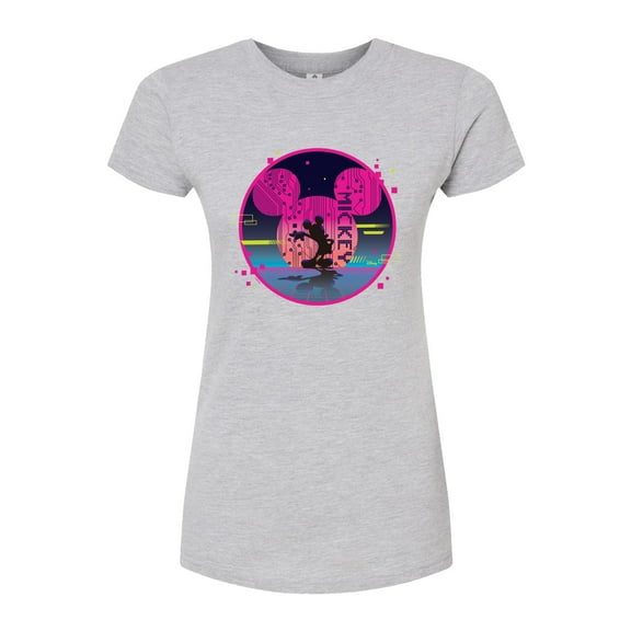 Disney - Mickey Sphere  - Juniors Fitted Graphic T-Shirt