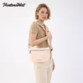 thumbnail image 4 of Montana West Crossbody Bag for Women with Dual Zipper Pockets, Beige, 4 of 6