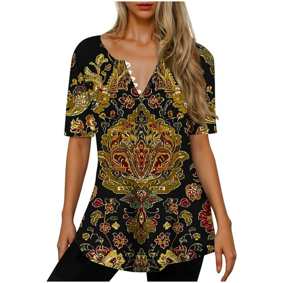 Lumivie Womens Summer Tops Dressy Casual Boho Tshirts Shirts For Women Plus Size Bulk White Blouses For Women Dressy Casual Fitted Workout Shirts Women Loose Fit Tops