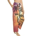 thumbnail image 2 of Xecao Not All Who Wander Are Lost Women's Straight Lounge Pajama Pants: The Epitome of Relaxed Sleepwear, 2 of 9
