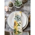 thumbnail image 2 of Sunflowers Cloth Napkins Set of 4 Reusable Dinner Napkins, Farmhouse Retro Butterfly Beige Yellow Cocktail Napkin Washable Table Napkins for Wedding/Holiday Party/Baby Shower 20"x20", 2 of 7