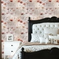 thumbnail image 2 of Vintage Floral Contact Paper Peel and Stick Wallpaper Soft Lavender Red Distressed Shabby Chic Design 23.6in x 9.8ft Self Adhesive Removable Wall Paper for Nursery Bedroom Cabinets Drawers, 2 of 8