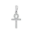 thumbnail image 2 of Mauli Jewels Engagement Necklace for Women 0.20 Carat Diamond Ankh-Cross Pendant With 18 Box Chain 4 Prong-Setting 10K Rose White & Yellow Gold|Silver Chain, 2 of 7