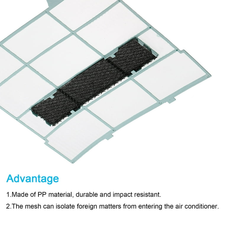 PATIKIL 47.2 x 23.6 Air Conditioner Air Filter Material, Plastic  Dustproof Filtering Mesh Screen Replacement for Air Conditioning, Black