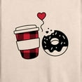 thumbnail image 3 of Instant Message - Coffee And Donut - Women's Lightweight French Terry Long Sleeve Shirt, 3 of 6