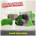 thumbnail image 3 of Monster Jam, Official Grave Digger Remote Control Monster Truck with Ramp, Small 1:64 Scale RC Cars Kids Toys for Boys and Girls Ages 3 4 5 6 and up, 3 of 9