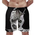 thumbnail image 5 of Terrifier Men's Swim Trunks Board Shorts Drawstring Elastic Waist Quick Dry Swimsuits Beach Shorts with Pockets M, 5 of 8
