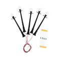 thumbnail image 1 of IFANLANDOR 5 Lights Miniature Street Light Model Railway Lamp Post Black for Landscape Designers DIY Gift Accessory, 1 of 8