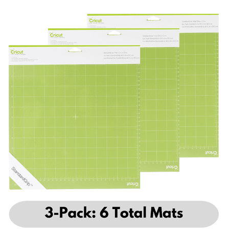 (3 pack) Cricut StandardGrip Machine Mat, 12 in x 12 in (2 ct), Green
